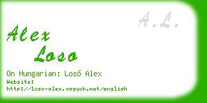 alex loso business card
