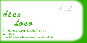 alex loso business card